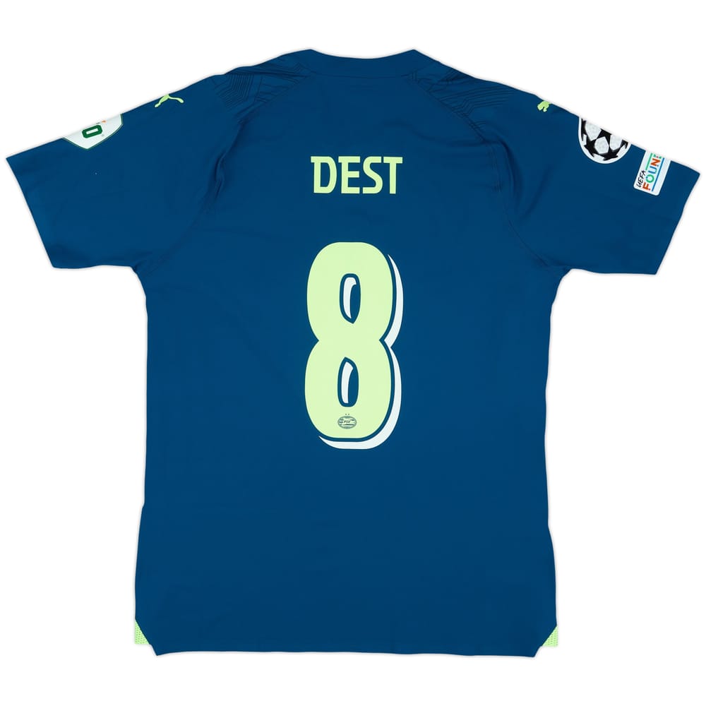 2023-24 PSV Match Issue Champions League Third Shirt Dest #8