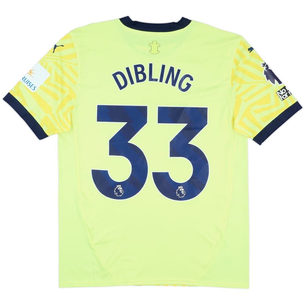 2024-25 Southampton Match Issue Away Shirt Dibling #33