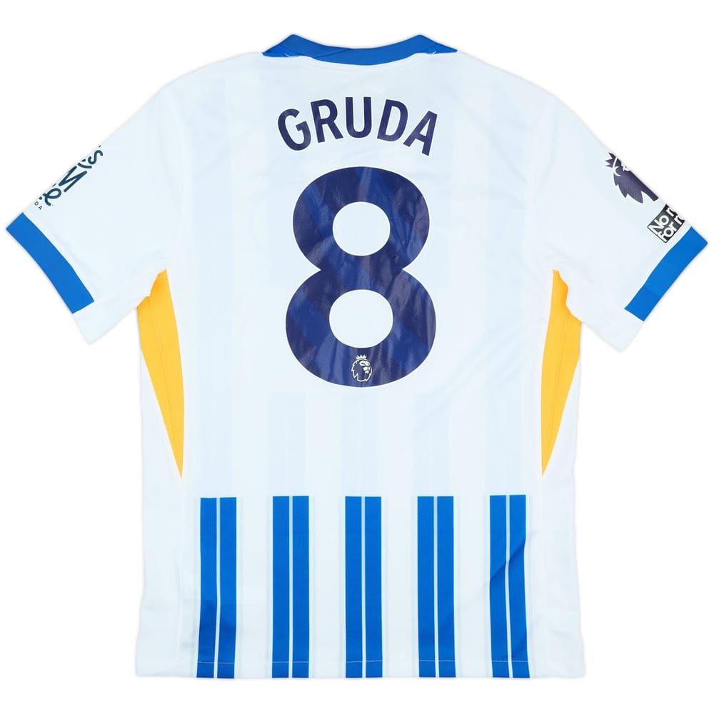2024-25 Brighton Match Issue Home Shirt Gruda #8