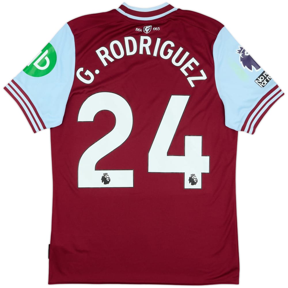 2024-25 West Ham Match Issue Home Shirt G. Rodriguez #24
