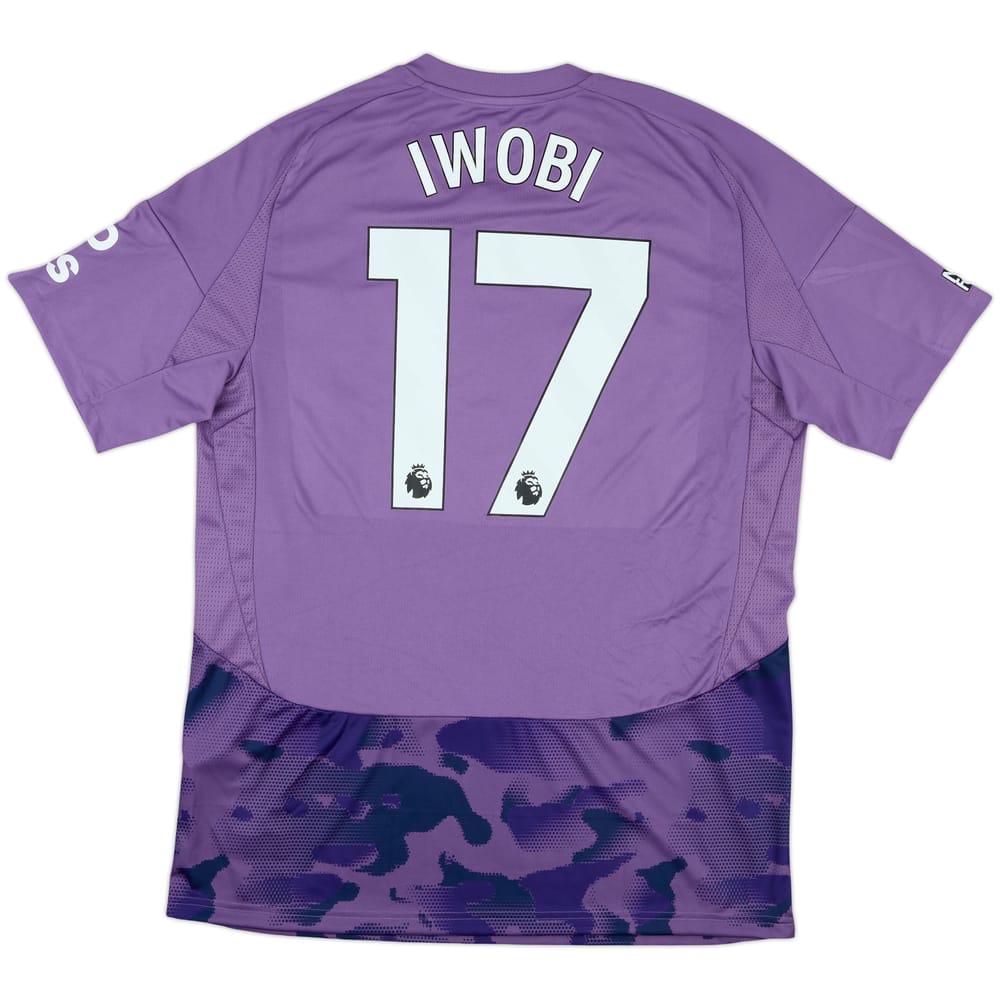 2024-25 Fulham Match Issue Third Shirt Iwobi #17