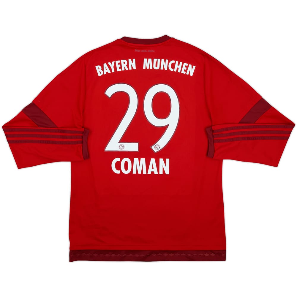 2015-16 Bayern Munich Home L/S Shirt Coman #29 - 6/10 - (M)