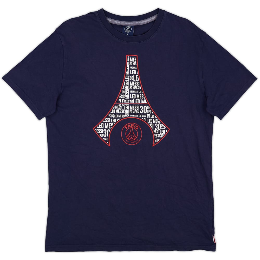 2021-22 Paris Saint Germain 'Messi #30' Cotton Tee - 8/10 - (L)