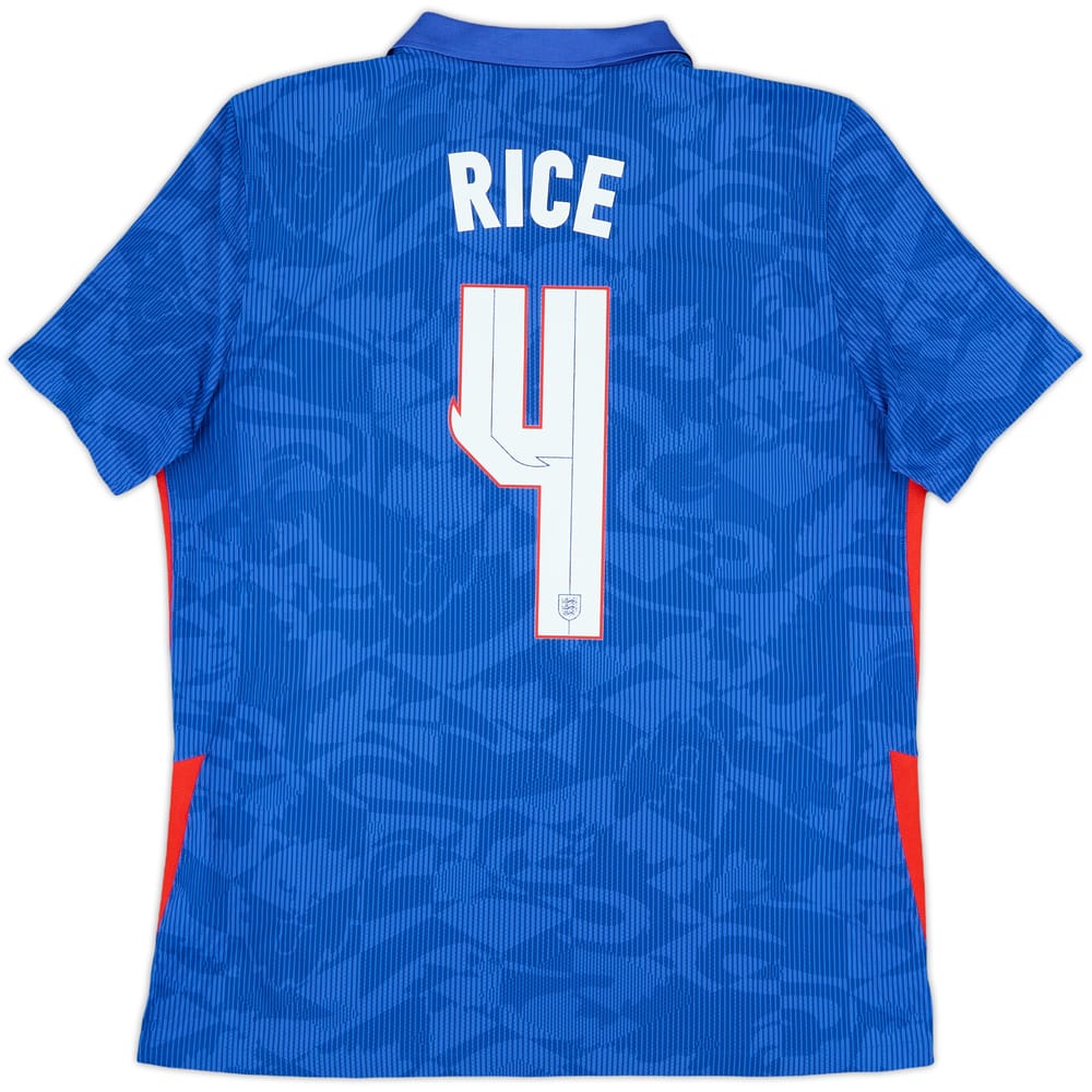 2020-21 England Authentic Away Shirt Rice #4 - 9/10 - (L)