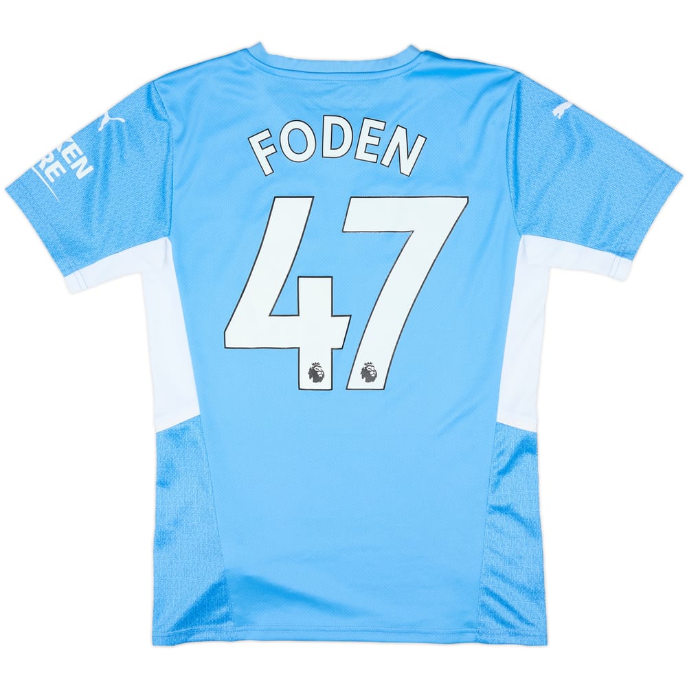 2021-22 Manchester City Home Shirt Foden #47 - 8/10 - (S)