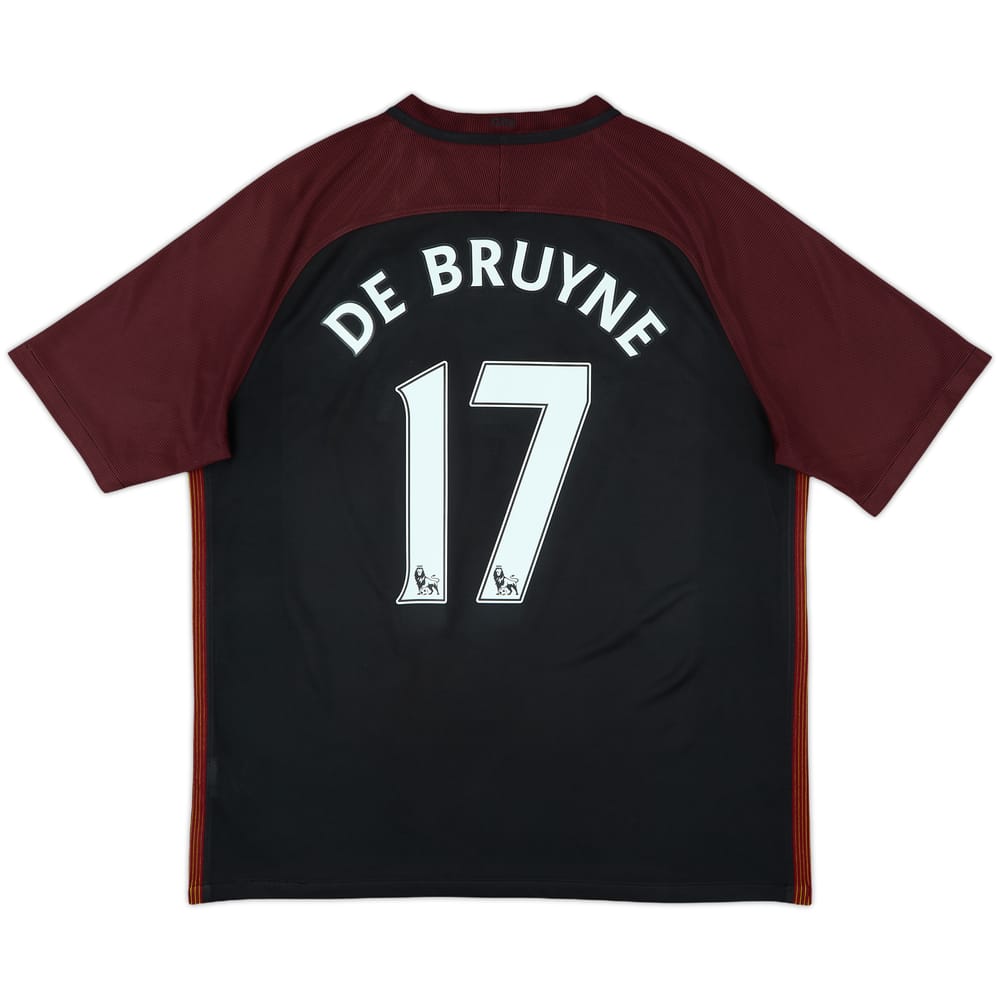 2016-17 Manchester City Away Shirt De Bruyne #17 - 8/10 - (XL)