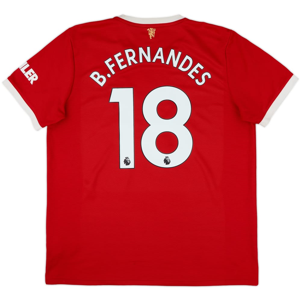 2021-22 Manchester United Home Shirt B.Fernandes #18 - 8/10 - (XL)