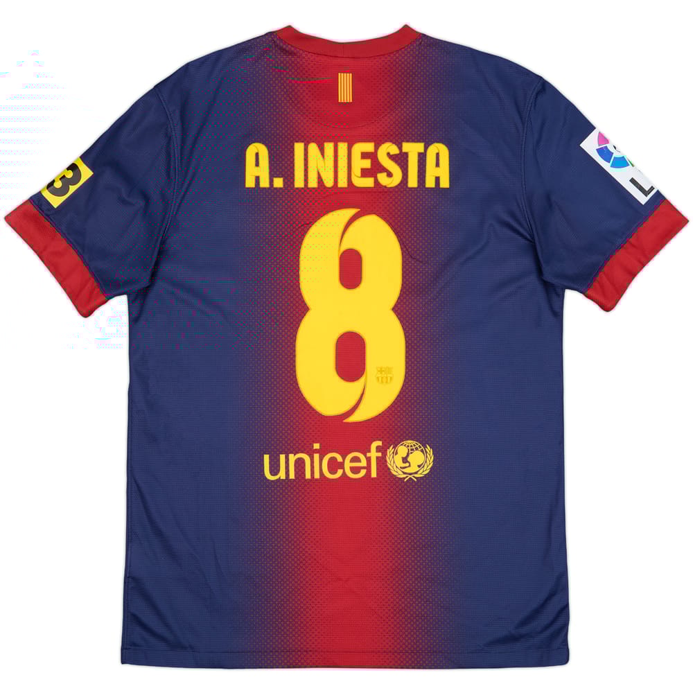 2012-13 Barcelona Home Shirt A.Iniesta #8 - 8/10 - (M)