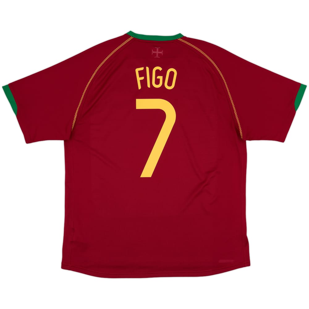 2006-08 Portugal Home Shirt Figo #7 - 8/10 - (XL)