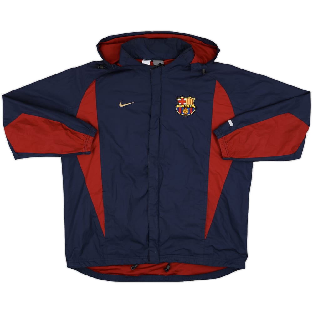 2003-04 Barcelona Nike Hooded Rain Jacket - 8/10 - (L)