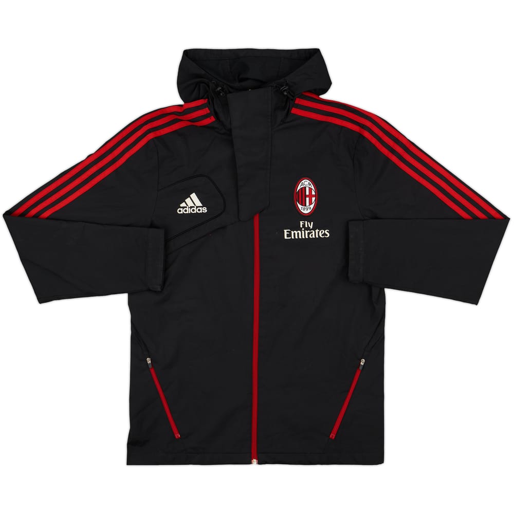 2012-13 AC Milan adidas Hooded Rain Jacket - 9/10 - (S)