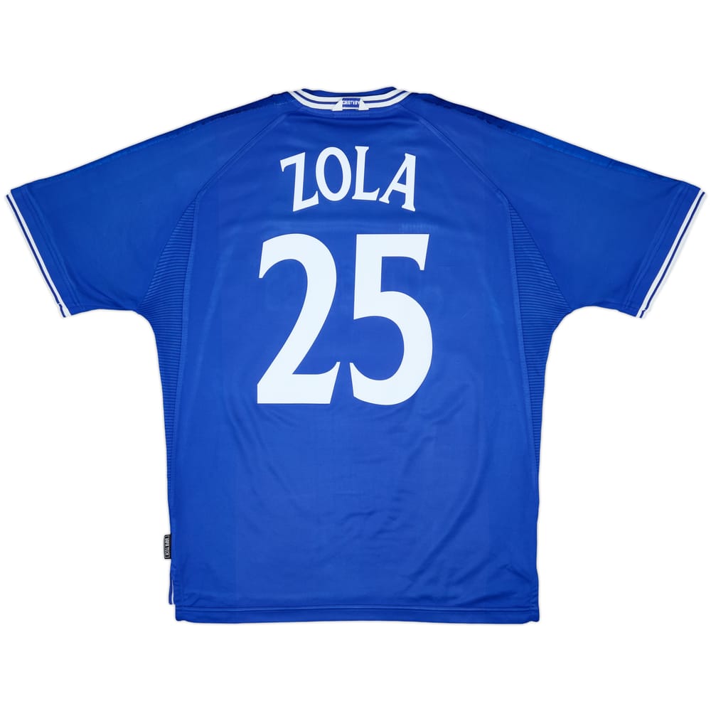1999-01 Chelsea Home Shirt Zola #25 - 9/10 - (XL)