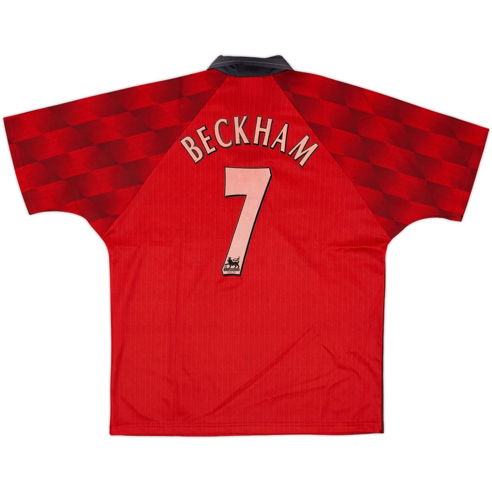 1996-98 Manchester United Home Shirt Beckham #7 - 6/10 - (L)