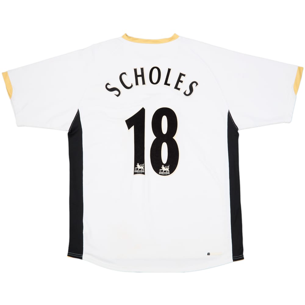 2006-08 Manchester United Away Shirt Scholes #18 - 6/10 - (L)