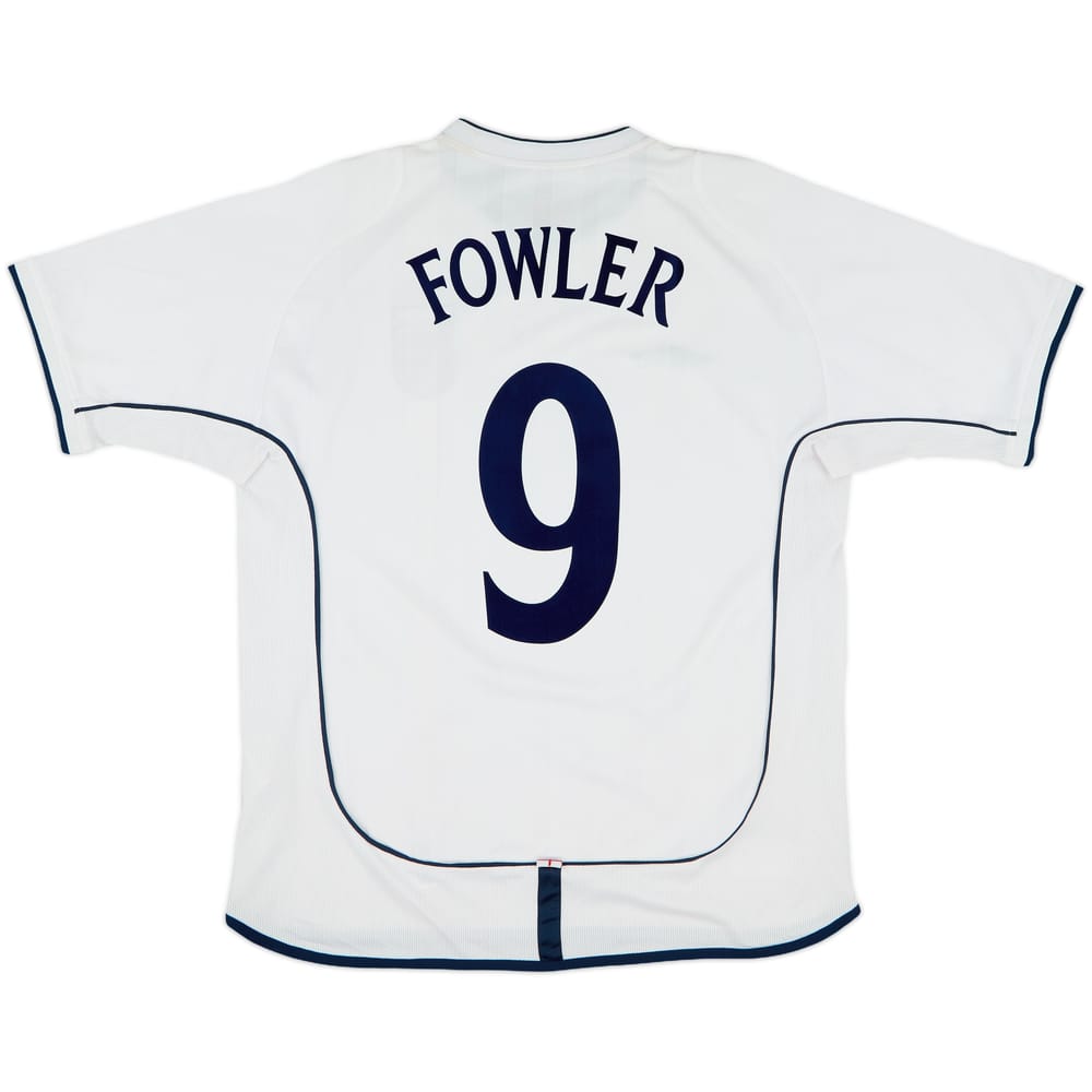 2001-03 England Home Shirt Fowler #9 - 6/10 - (L)