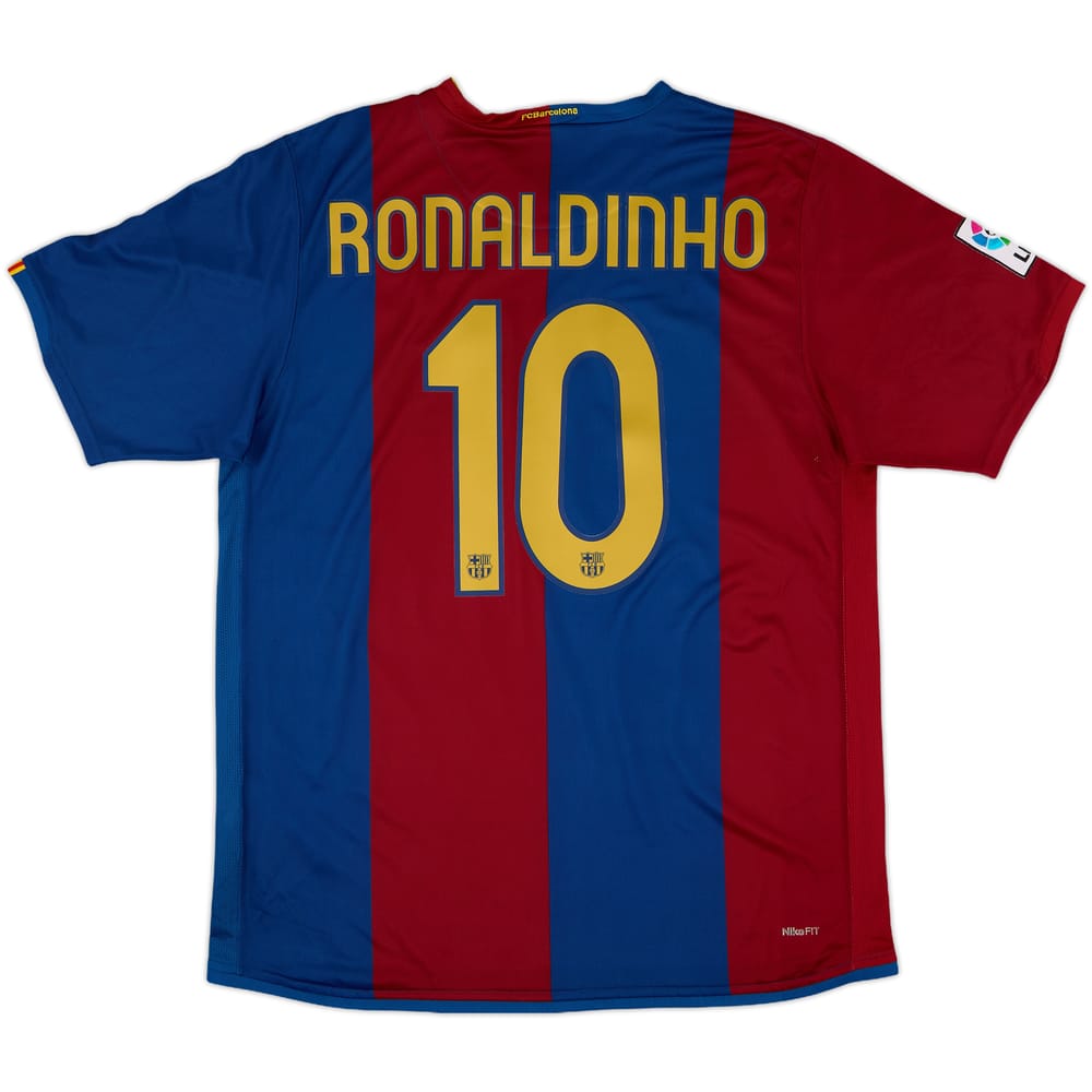 2006-07 Barcelona Home Shirt Ronaldinho #10 - 8/10 - (L)