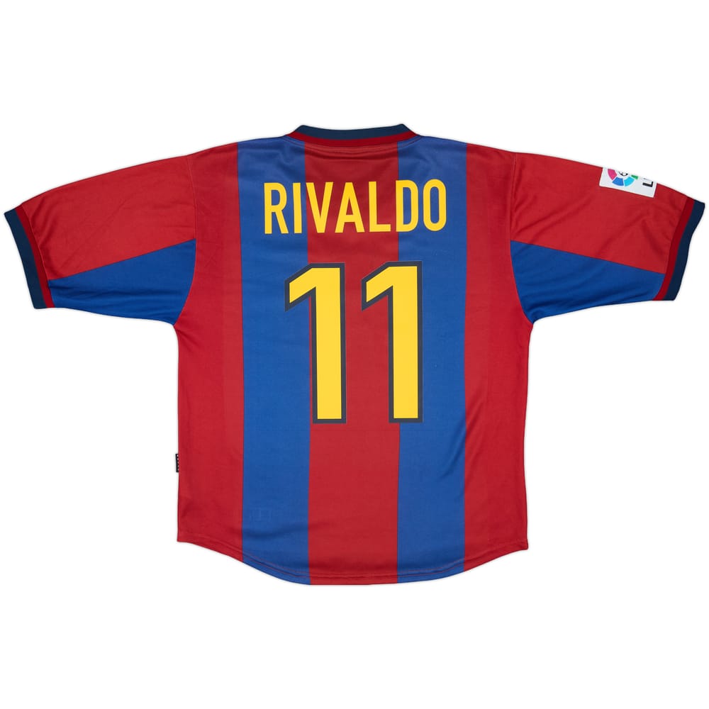 1998-00 Barcelona Home Shirt Rivaldo #11 - 6/10 - (M)