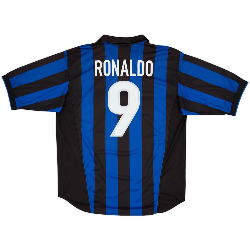 1998-99 Inter Milan Home Shirt Ronaldo #9 - 9/10 - (L)