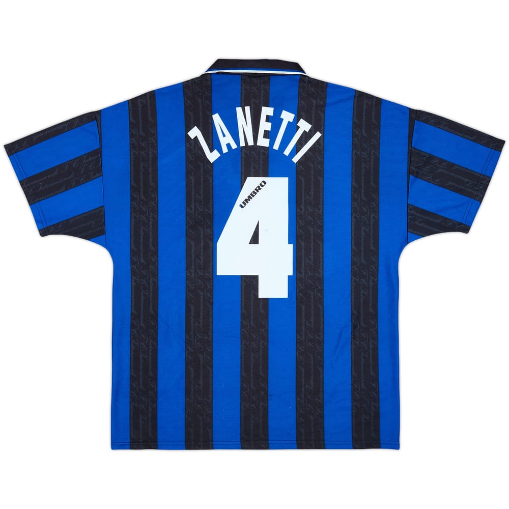 1996-97 Inter Milan Home Shirt Zanetti #4 - 7/10 - (L)