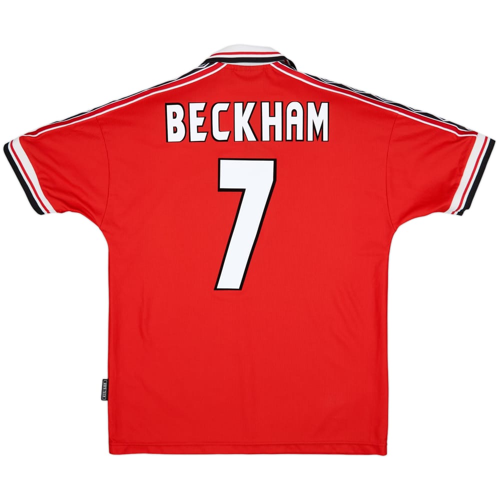 1998-00 Manchester United Home Shirt Beckham #7 - 8/10 - (L)