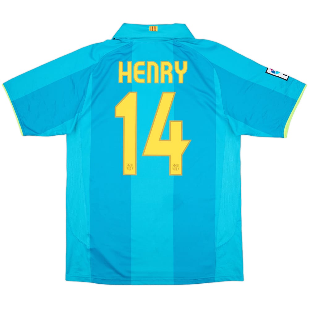 2007-09 Barcelona Away Shirt Henry #14 - 9/10 - (M)