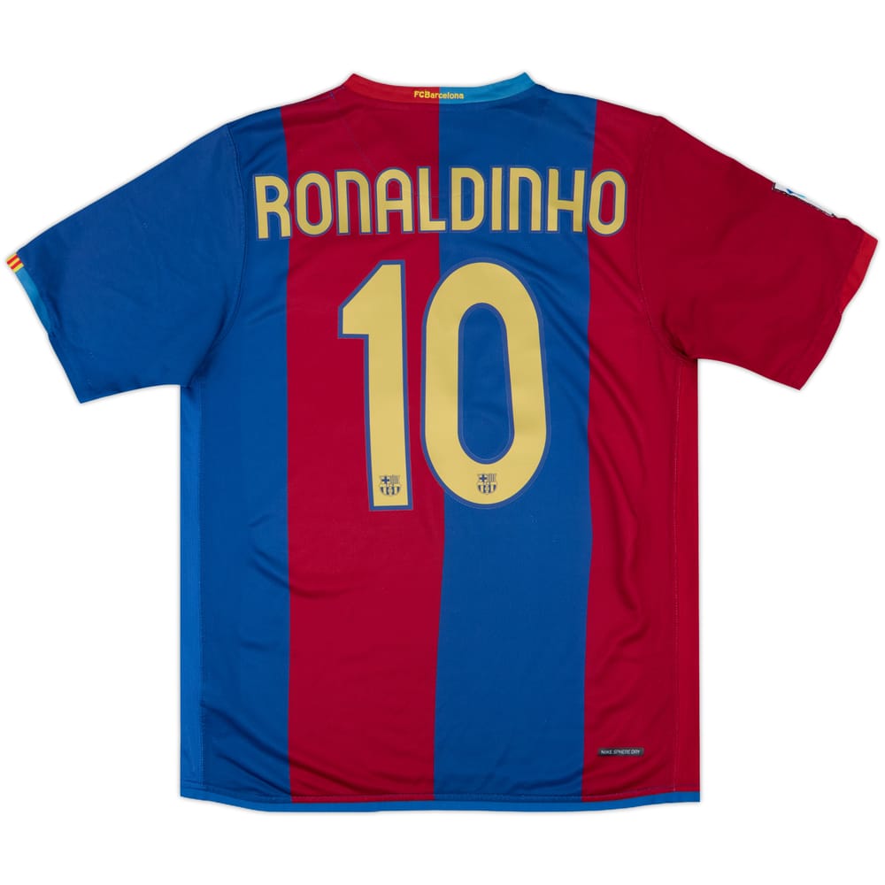 2006-07 Barcelona Home Shirt Ronaldinho #10 - 7/10 - (M)