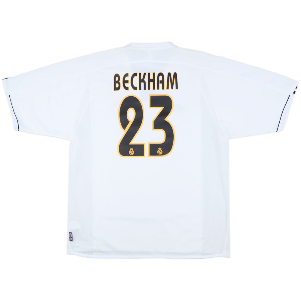 2003-04 Real Madrid Home Shirt Beckham #23 - 8/10 - (XL)
