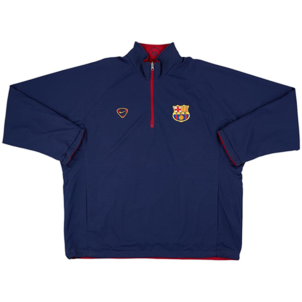 2000-01 Barcelona Nike Reversible 1/2 Zip Track Jacket - 8/10 - (XL)