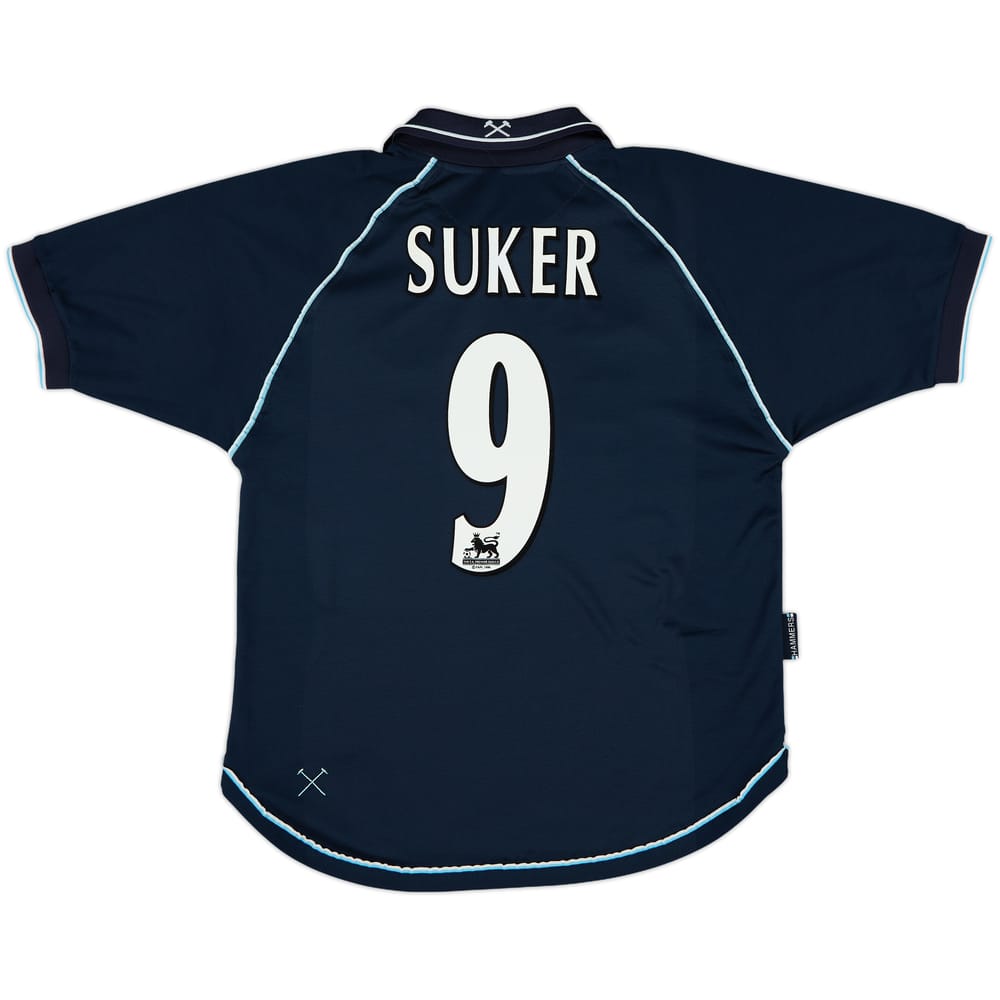 1999-01 West Ham Third Shirt Suker #9 - 8/10 - (L)