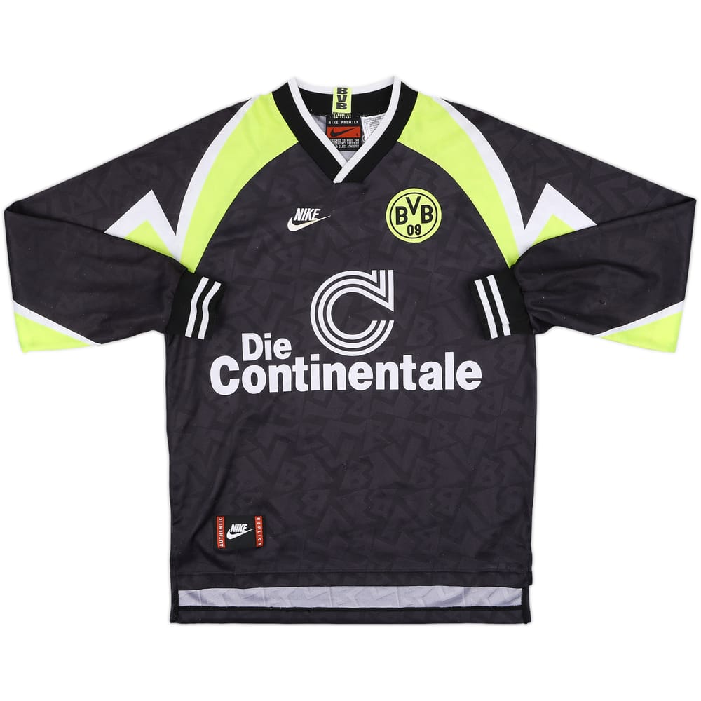 1995-96 Borussia Dortmund Deutscher Meister Away L/S Shirt - 8/10 - (S)