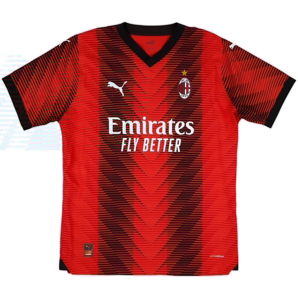 2023-24 AC Milan Authentic Home Shirt - 10/10 - (M)