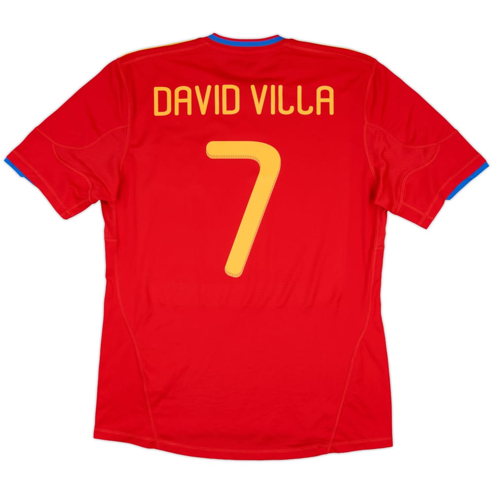 2009-10 Spain Home Shirt David Villa #7 - 8/10 - (L)