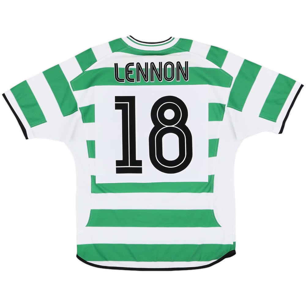 2001-03 Celtic Home Shirt Lennon #18 - 7/10 - (M)