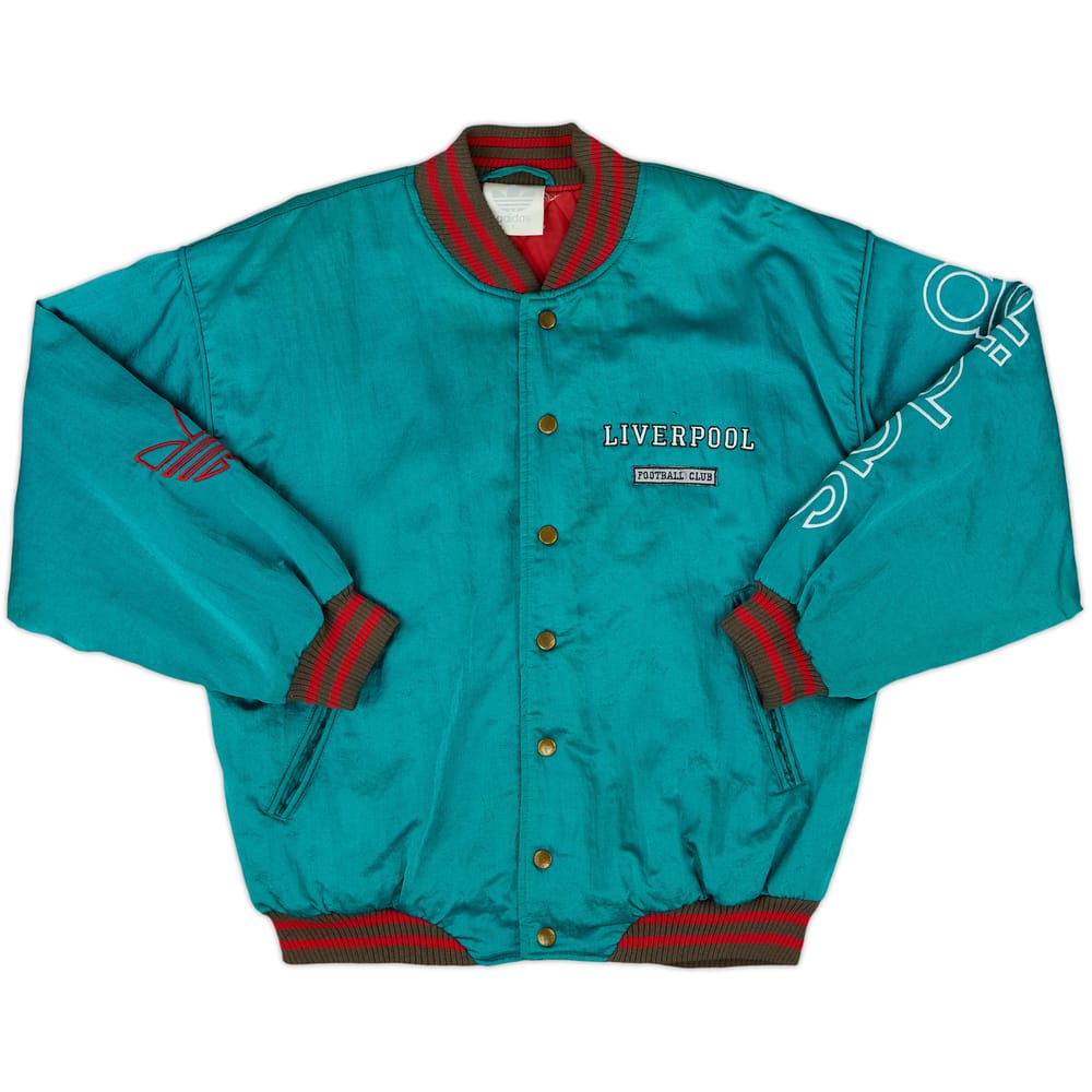 1991-93 Liverpool adidas Padded Bomber Jacket - 8/10 - (S)
