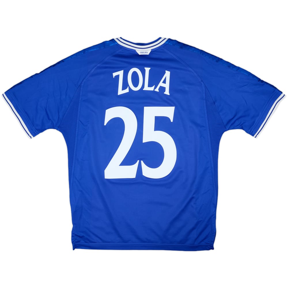 1999-01 Chelsea Home Shirt Zola #25 - 6/10 - (L)