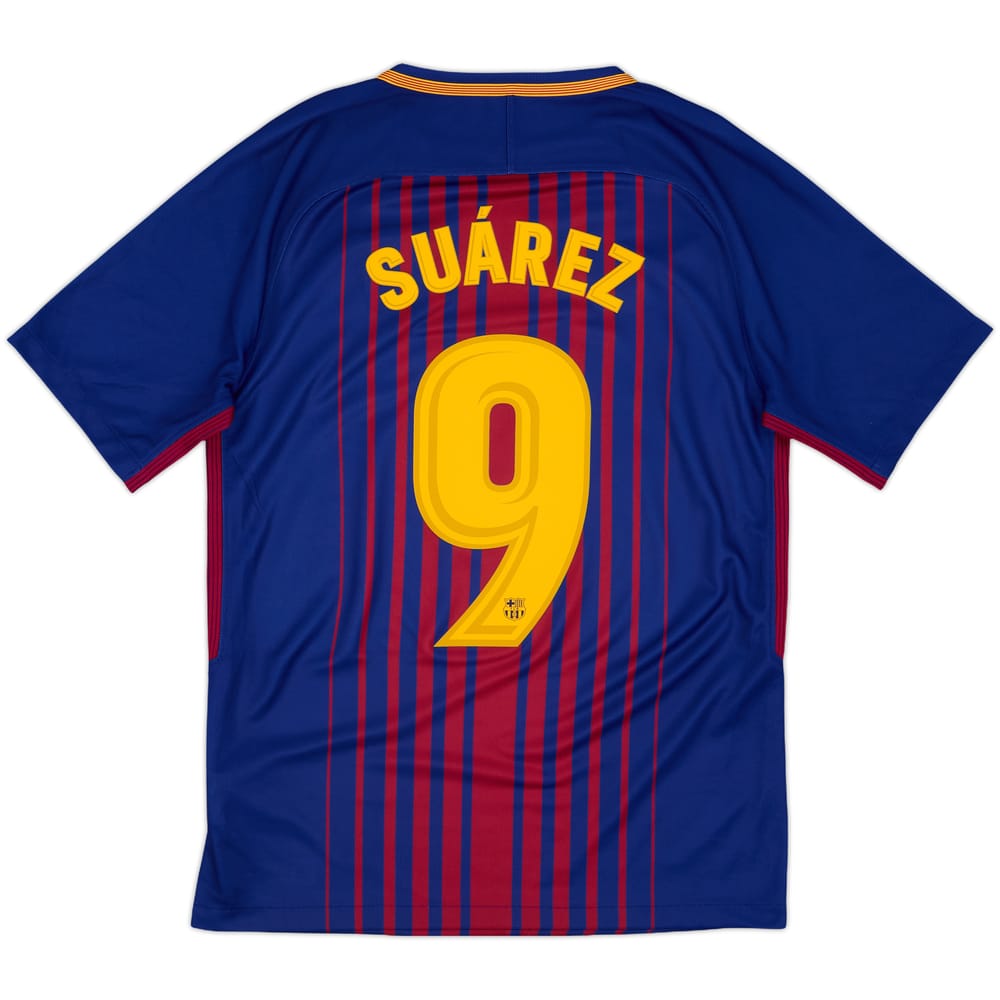 2017-18 Barcelona Home Shirt Suarez #9 - 8/10 - (S)