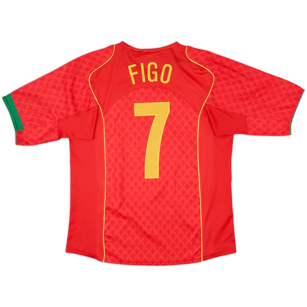 2004-06 Portugal Home Shirt Figo #7 - 10/10 - (L)