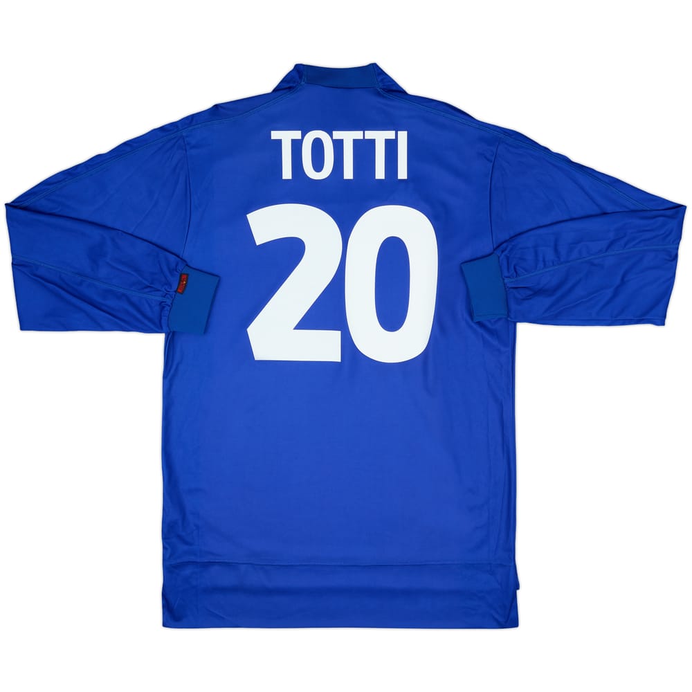 1998-99 Italy Home L/S Shirt Totti #20 - 8/10 - (L)