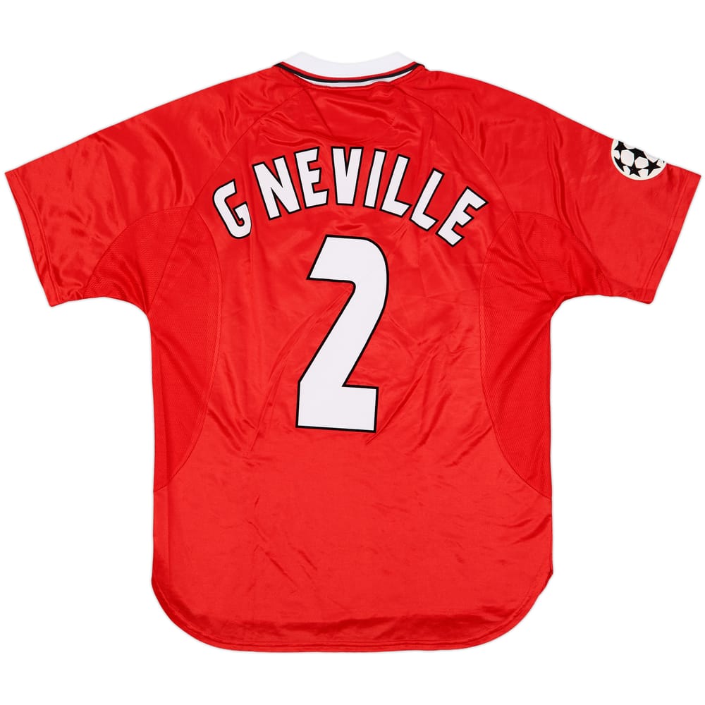 1997-00 Manchester United CL Shirt G.Neville #2 - 8/10 - (M)