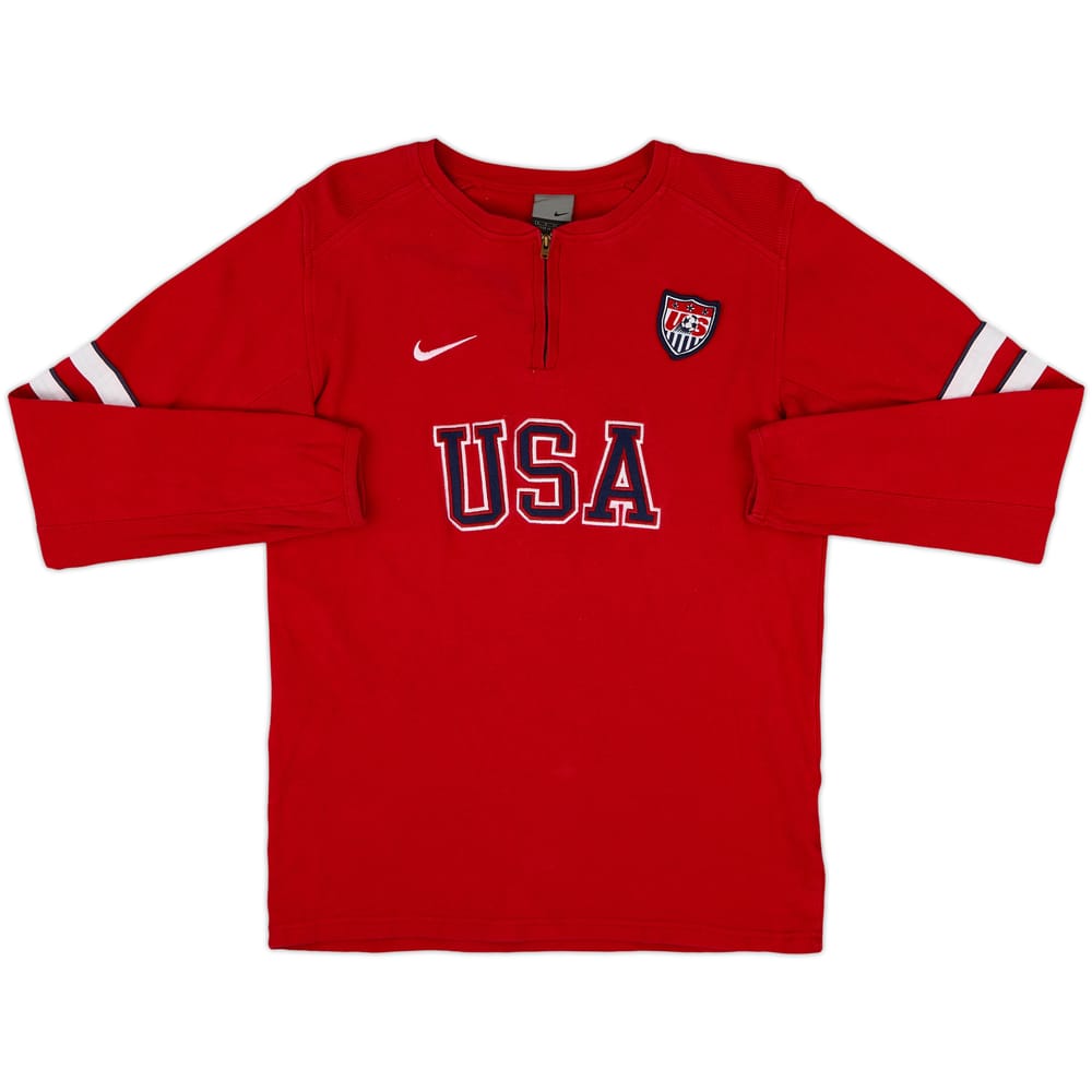 2002-03 USA Nike 1/4 Zip Sweat Top - 6/10 - (S)