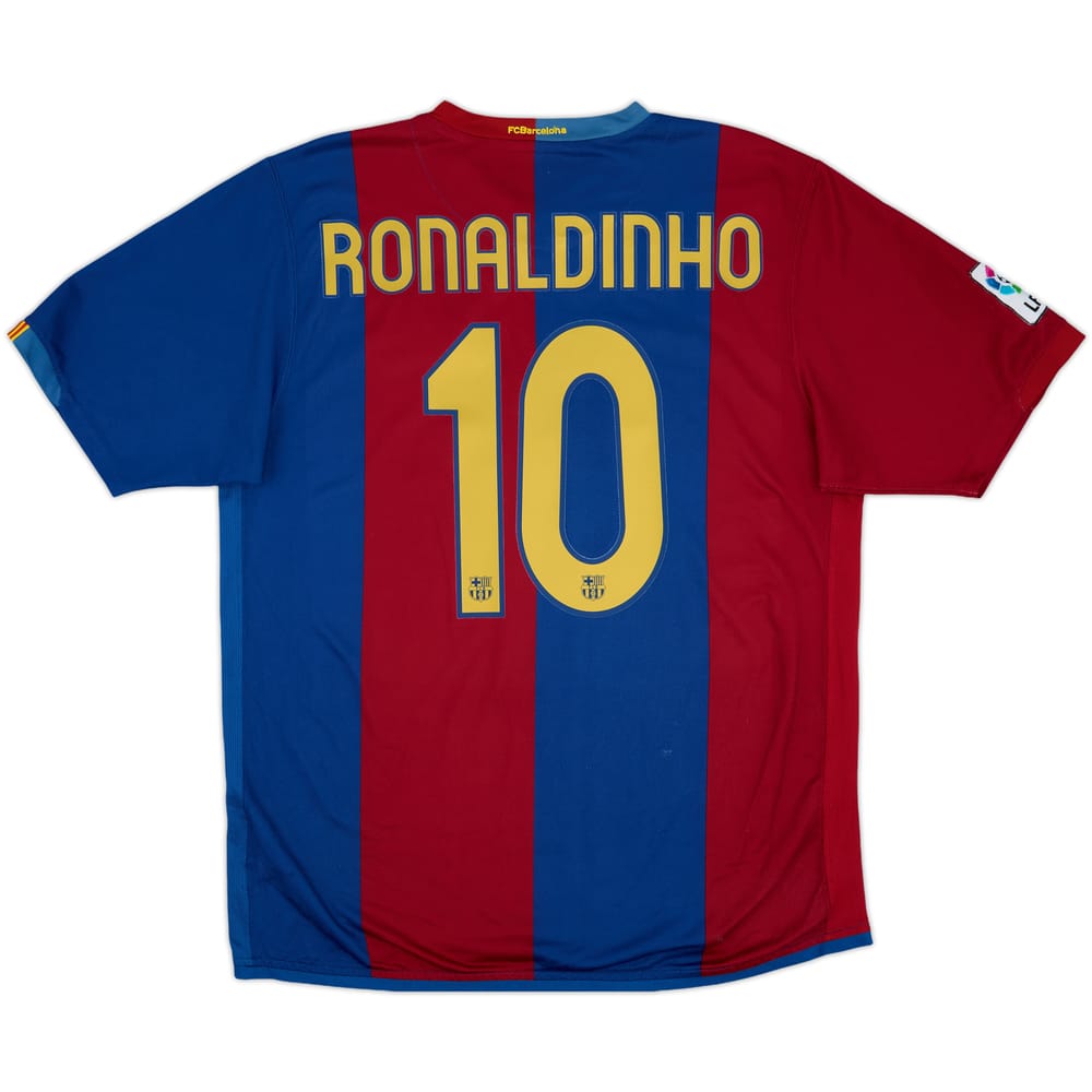2006-07 Barcelona Home Shirt Ronaldinho #10 - 6/10 - (L)