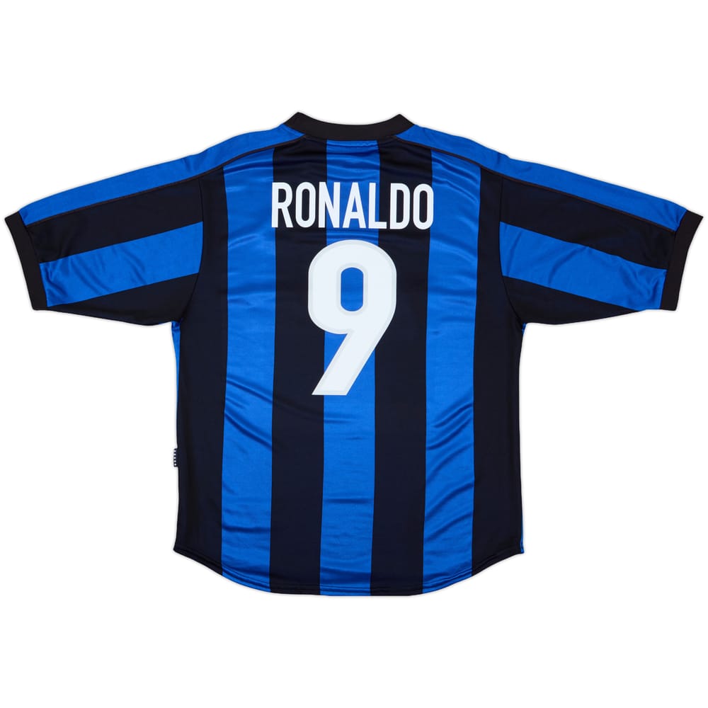1999-00 Inter Milan Home Shirt Ronaldo #9 - 8/10 - (M)
