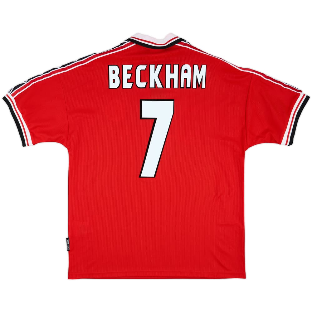 1998-00 Manchester United Home Shirt Beckham #7 - 6/10 - (L)