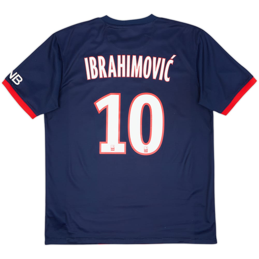 2013-14 Paris Saint-Germain Home Shirt Ibrahimovic #10 - 6/10 - (L)