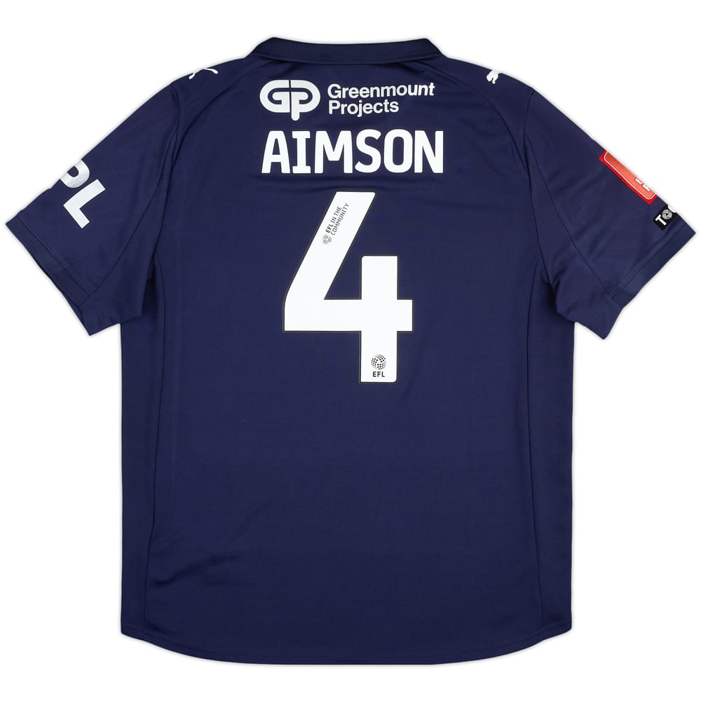 2025-26 Wigan Match Issue FA Cup Away Shirt Aimson #4