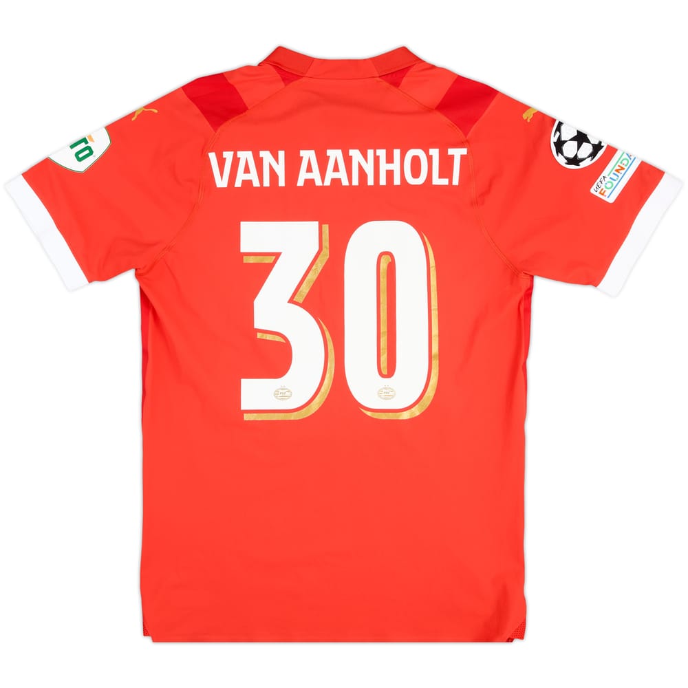 2023-24 PSV Match Issue Champions League Home Shirt van Aanholt #30