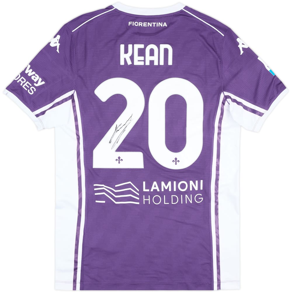 2025-26 Fiorentina Signed Home Shirt Kean - 9/10 - (XL)