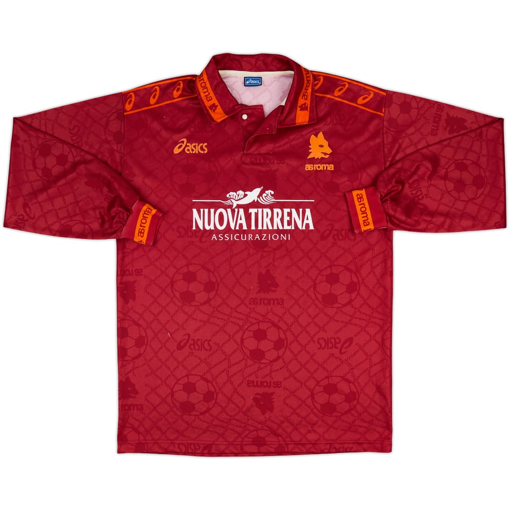 1994-95 Roma Home L/S Shirt - 8/10 - (L)