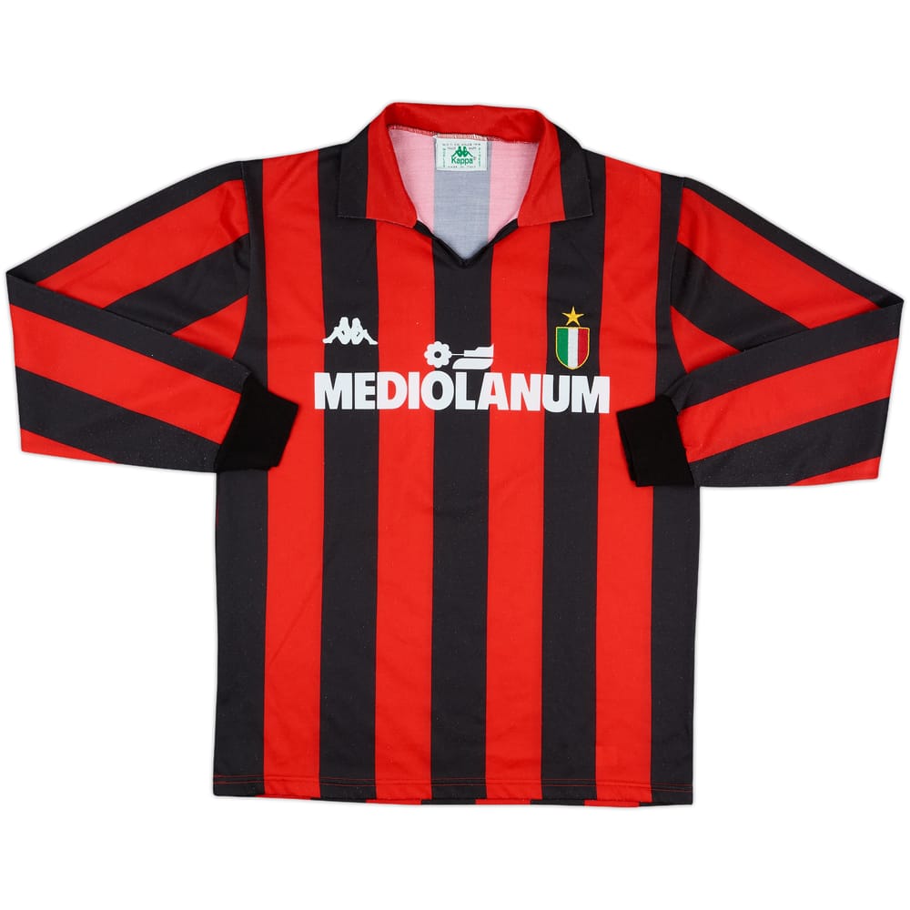 1988-89 AC Milan Match Issue Home L/S Shirt #9