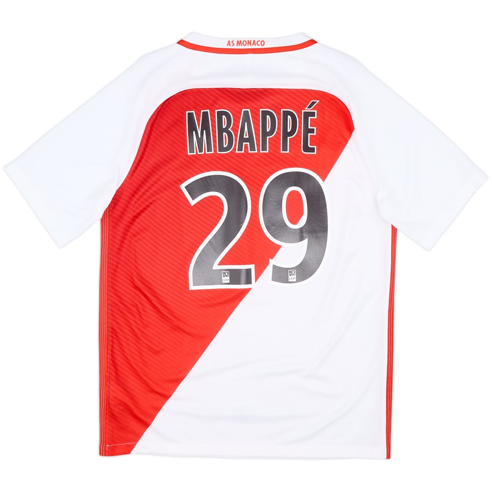 2016-17 Monaco Home Shirt Mbappe #29 - 8/10 - (M)
